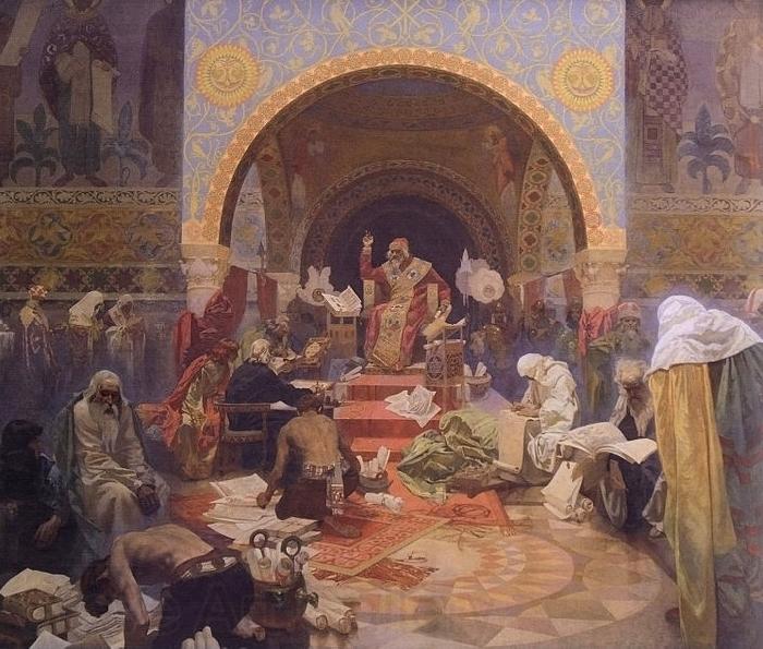 Alfons Mucha The Morning Star of Slavonic Literature Germany oil painting art